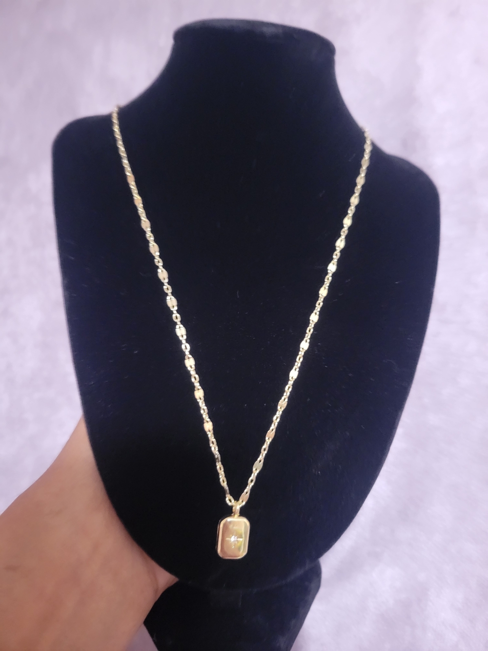 Layered Gold Pendant Necklace - Women's Fashion Jewelry - Picture 5 of 7